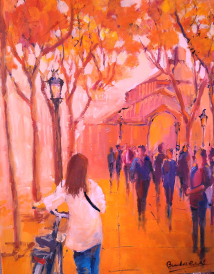 Walking in barcelona