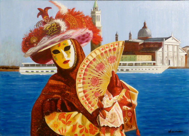 veneciana l Oil Canvas Figure Painting