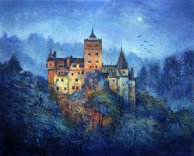 Dracula's Castle Oil Canvas Landscaping