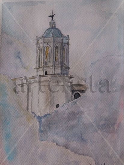 Catedral de niebla y bruma Watercolour Paper Landscaping