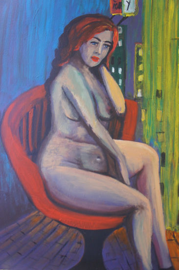 Desnudo en neón Acrylic Canvas Nude Paintings