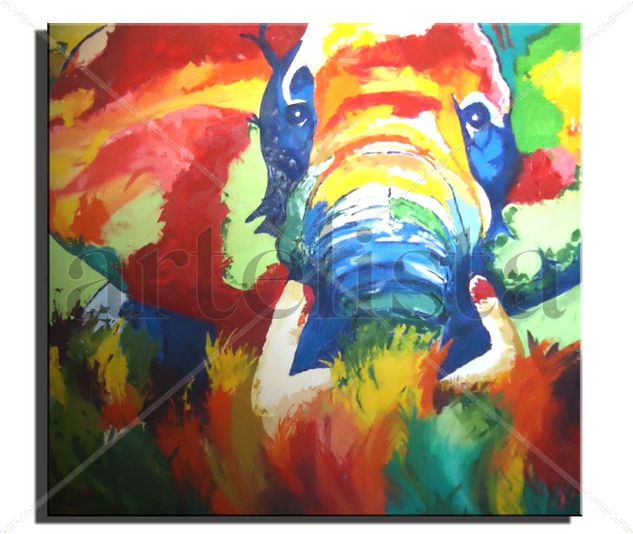 Elefante Oil Canvas Animals