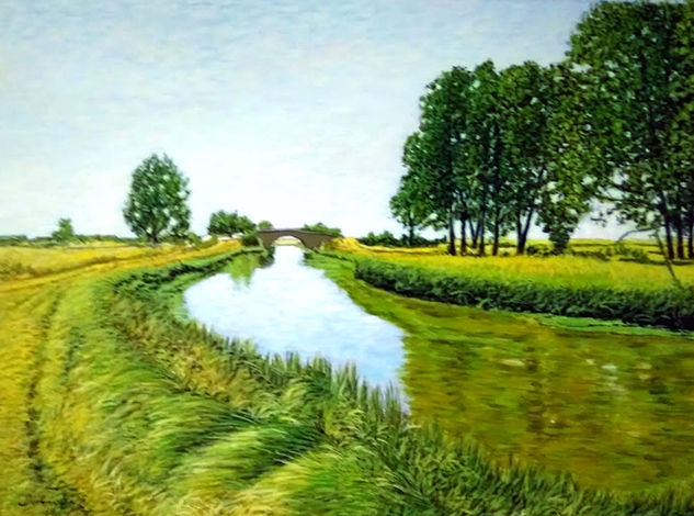 Canal de Castilla (Cabañas) Osorno Acrylic Card Landscaping