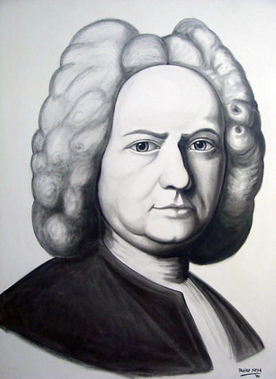 Johann Sebastian Bach Óleo Lienzo Retrato