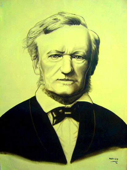 Richard Wagner Oil Canvas Portrait