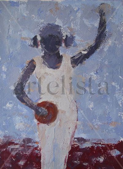 GIMNASTA Oil Card Figure Painting