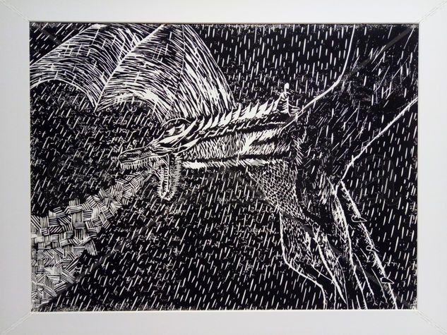 Juego de tronos Linocut