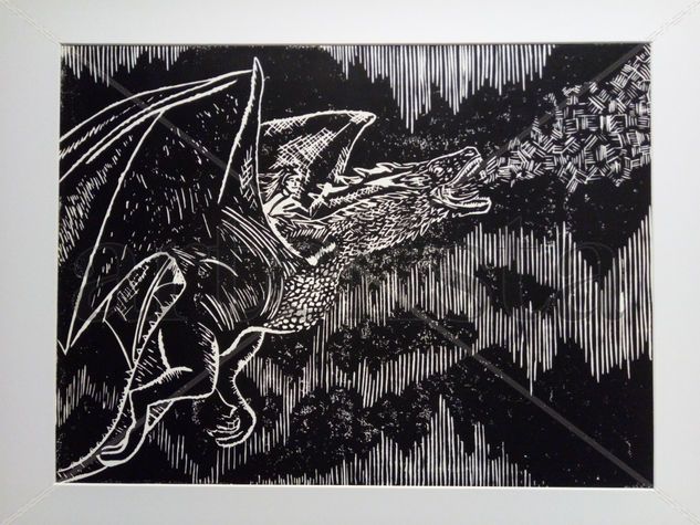 Juego de tronos II Linocut