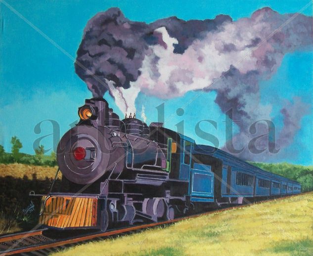 EL TREN 2 Acrylic Panel Figure Painting