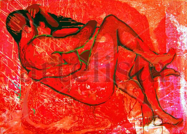 Almas esperanzadas 11 Mixed media Canvas Nude Paintings