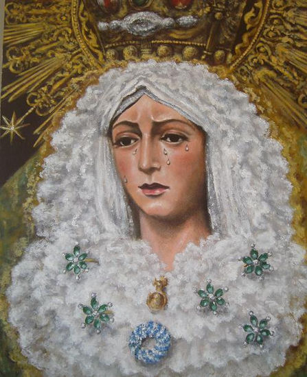 Virgen Macarena. Pintura al óleo. Por encargo todas las medidas Óleo Lienzo Figura