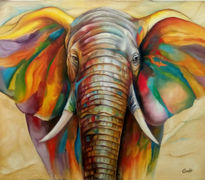 Elefante de colores