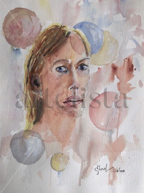Retrato con burbujas