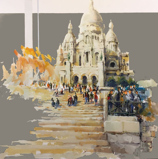 Sacre Coeur Oil Canvas Landscaping