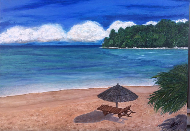 El Caribe Oil Canvas Marine Painting