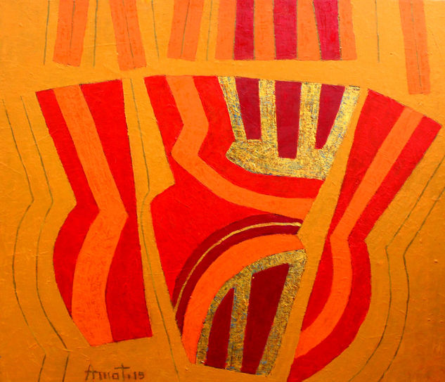 Huaca Rajada de oro - Perú Oil Canvas Others