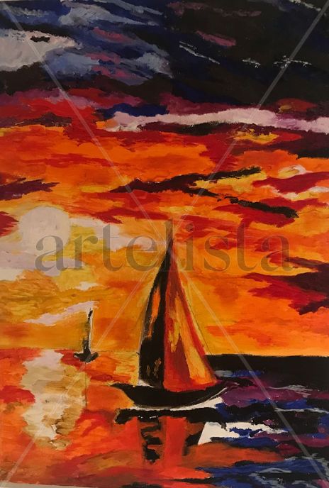 Atardecer en el mar