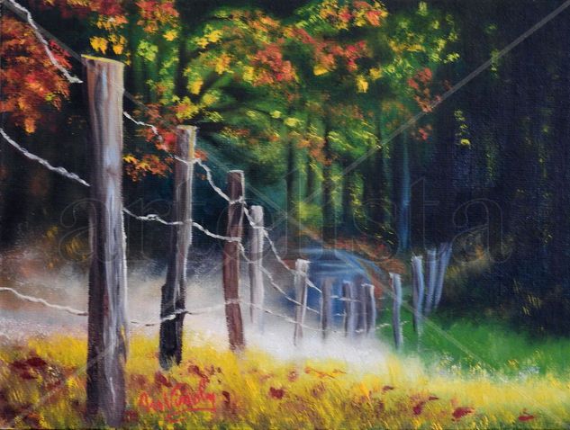 En el bosque Oil Canvas Landscaping