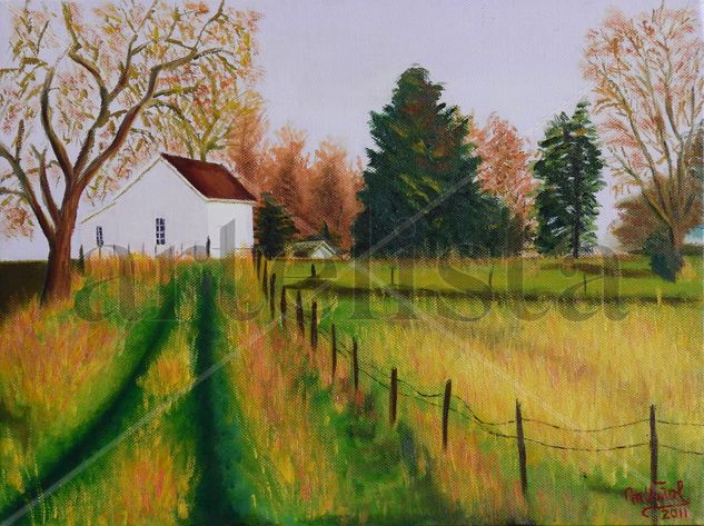 Oro en el campo Oil Canvas Landscaping