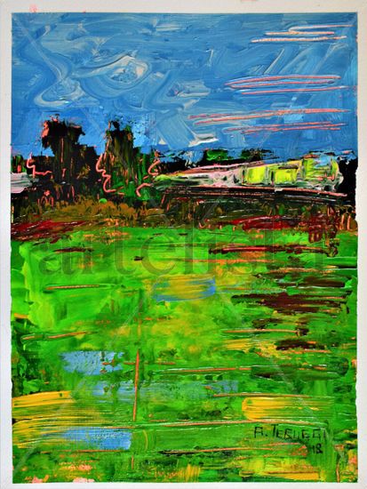 Campo argentino Acrylic Card Landscaping