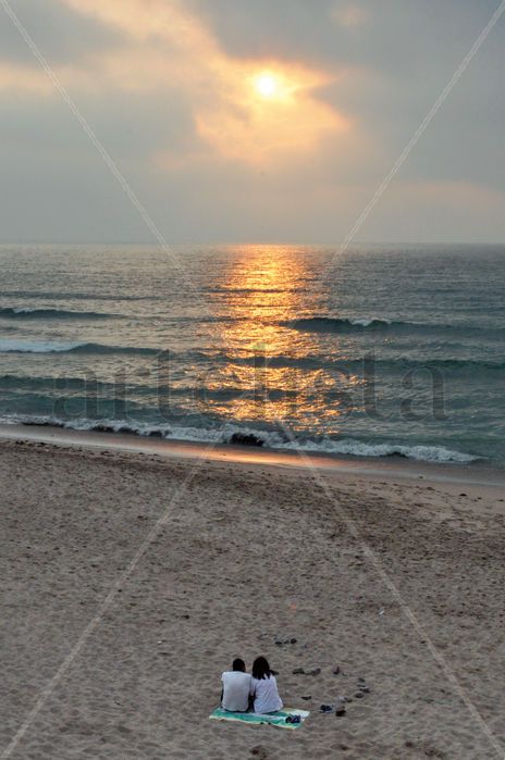 Ocaso en la playa
