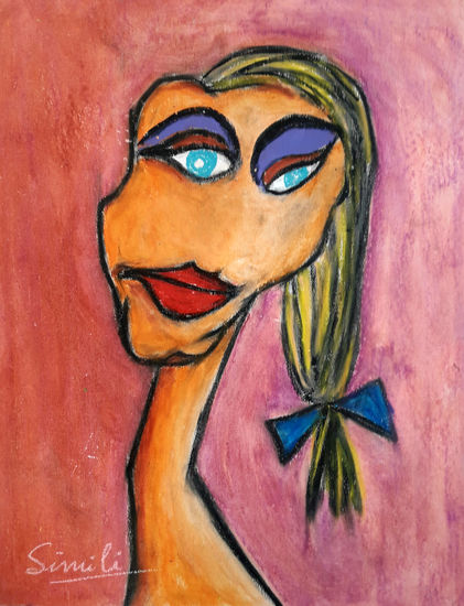 SELFIES  21 Pastel Card Figure Painting