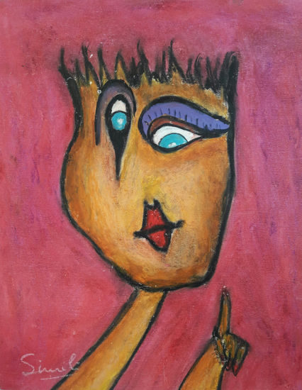 Selfie 26 Pastel Card Figure Painting