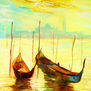 Amanecer dorado en Venecia