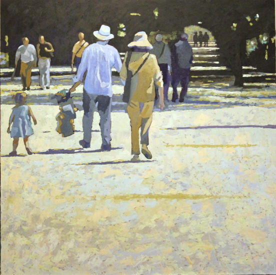 Paseo por el Retiro Oil Panel Landscaping