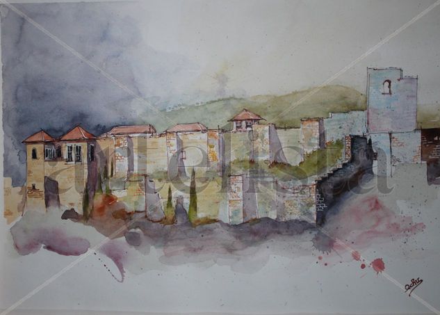 La Alcazaba Watercolour Paper Landscaping