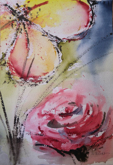 Flores Watercolour Paper Floral Painting