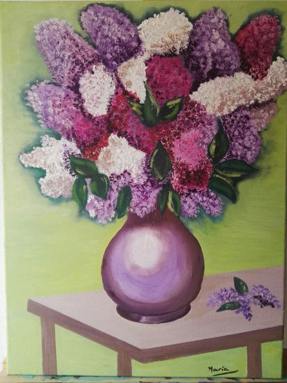 Jarrón de flores Oil Canvas Floral Painting