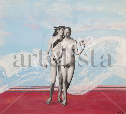 ADÁN Y EVA AZUL I Panel Nude