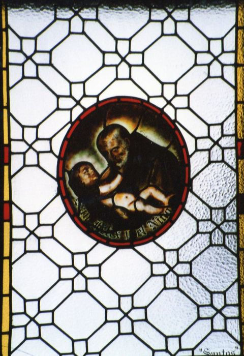 San Félix y el  Niño vitral 175cm x95