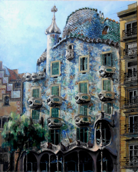 Casa Batllo 2015 Óleo Lienzo Paisaje