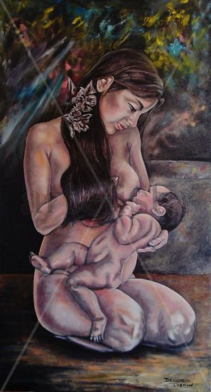 Supermaternidad Oil Canvas Nude Paintings