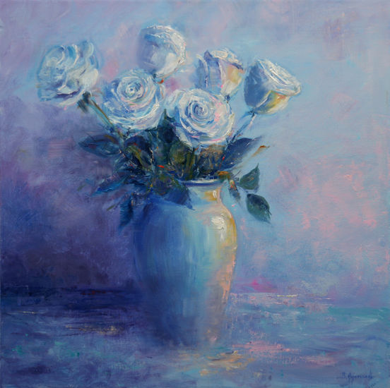 Bouquet of roses Oil Canvas Floral Painting