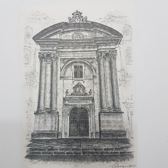 Puerta de de la iglesia La Merced, Ciudad de Guatemala Ink