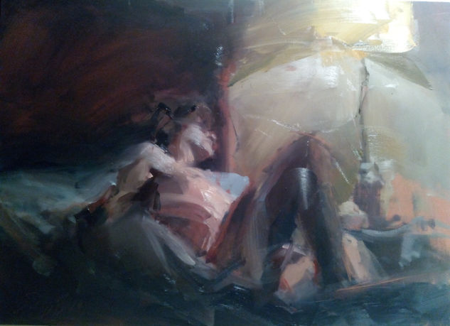 Insomnio Óleo Lienzo Desnudos