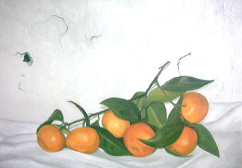 Mandarinas Oil Canvas Still Life Paintings