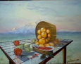 Bodegón de frutas al aire