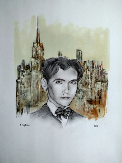 García Lorca Mixed media Paper Portrait