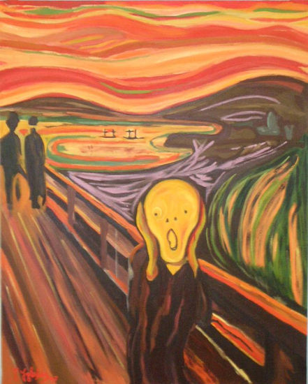 El grito de Munch Oil Canvas Others