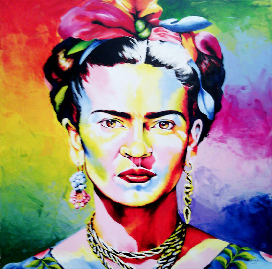 FRIDA Acrílico Lienzo Retrato