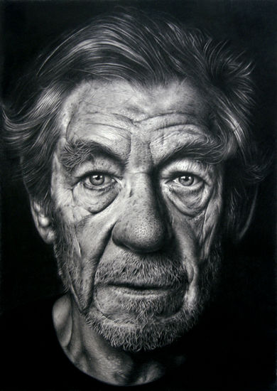 Retrato de Ian McKellen Graphite