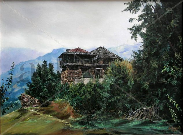 Paisaje de Cangas Oil Panel Landscaping