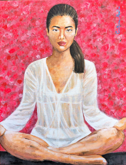 SERENITY II Acrylic Canvas Figure Painting