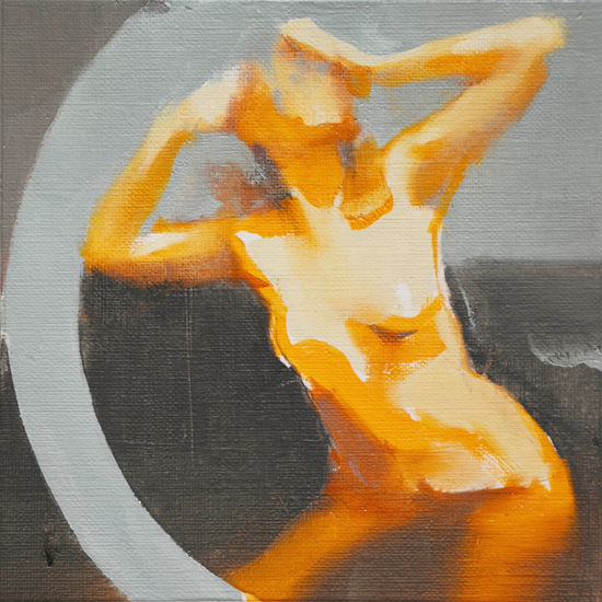 Cuerpo III Oil Paper Nude Paintings