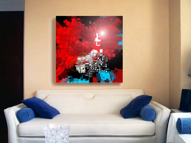 NEGRO Y ROJO Acrylic Canvas Others