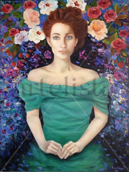 Alma de veinte primaveras. Oil Canvas Figure Painting